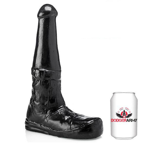Dodger Black Army Boot Dildo 13 Inch Unique Design Flexible
