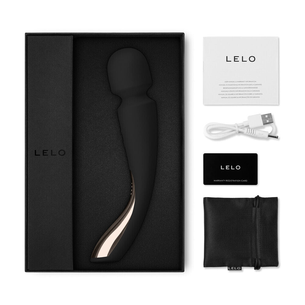 Lelo Black Smart Wand 2 Med Rechargeable Massager