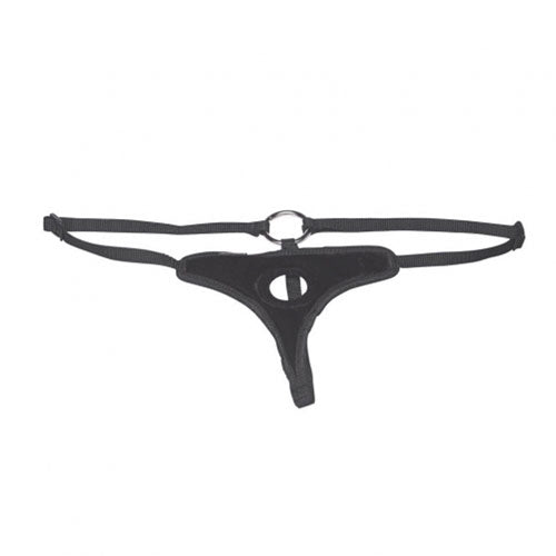 Lux Fetish Black Velvet Bikini Strap On Harness