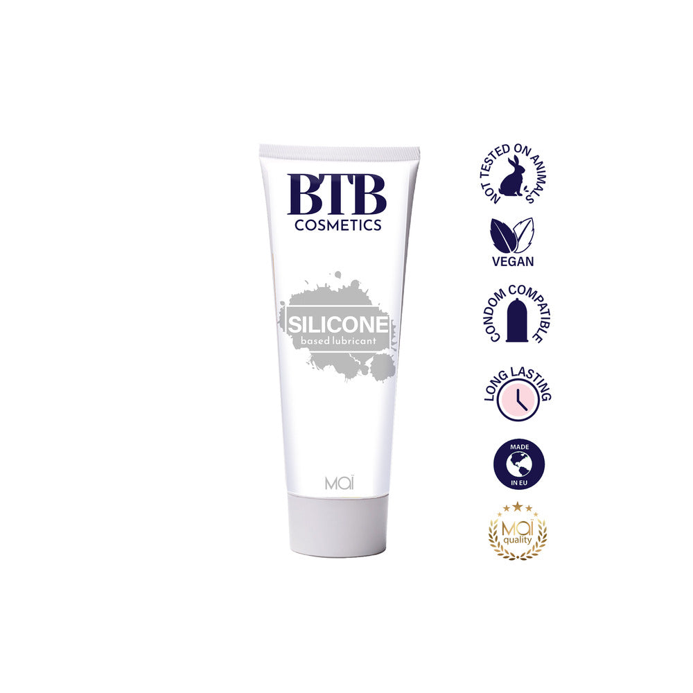 BTB Clear Silicone Based Lubricant 100ml Vegan Waterproof