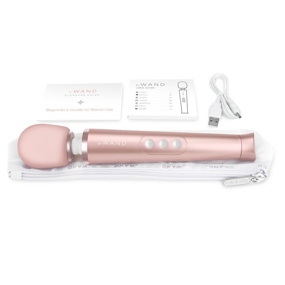 Le Wand Gold Rechargeable Travel Massager with 10 Speeds