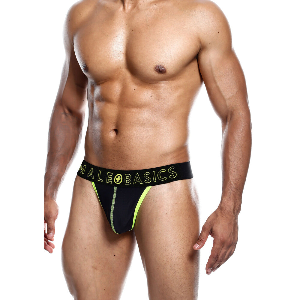 Male Basics Yellow Neon Thong for Ultimate Comfort