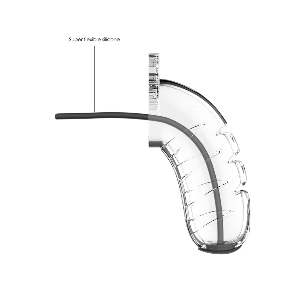 Man Cage Clear 4.5 Inch Male Chastity Device