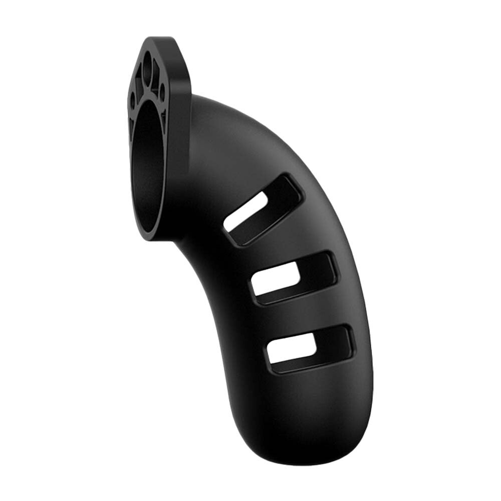 Man Cage Black Silicone 4.5 Inch Male Chastity Cage