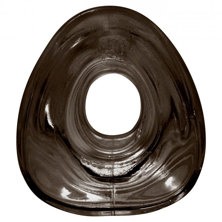 PleasureQuest Black Ergonomic Ribbed Tunnel Anal Plug
