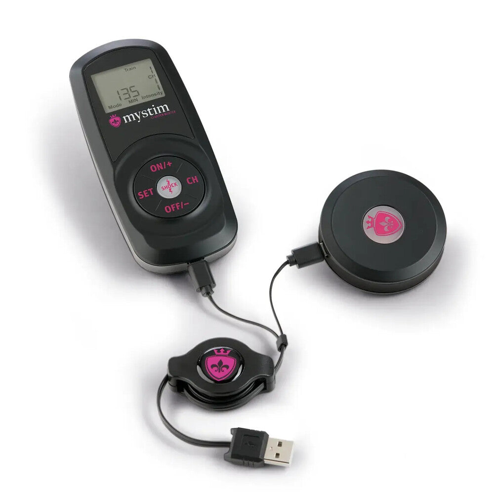 MyStim Black Cluster Buster EStim Unit with Remote Control