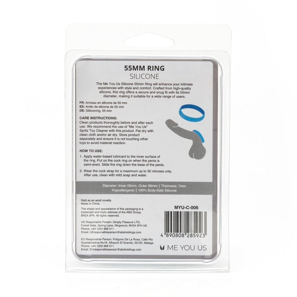 Me You Us Black Silicone 55mm Comfort Ring