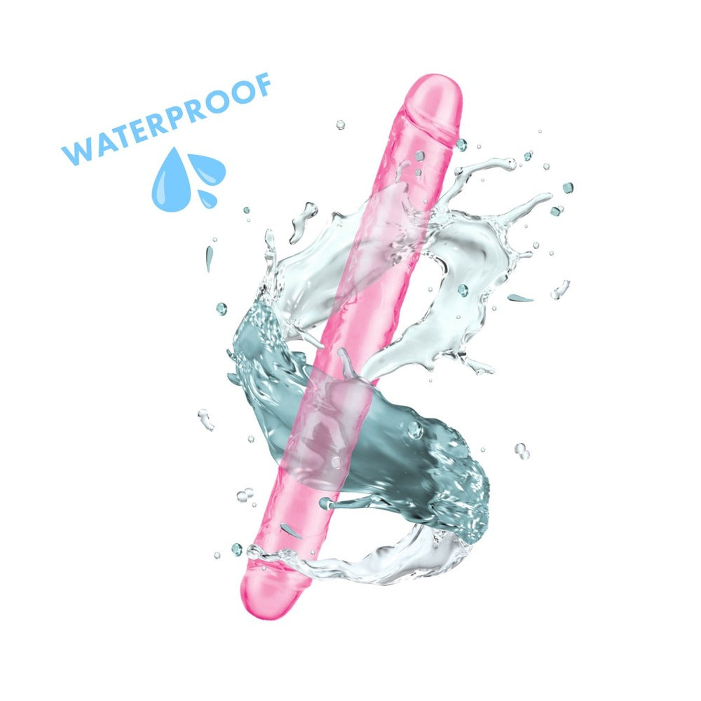 Me You Us Pink 12 Inch Ultra Double Dildo Flexible Silicone