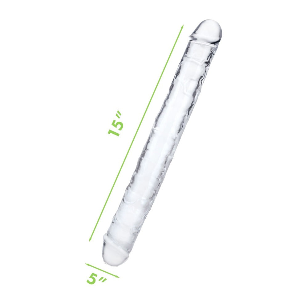Me You Us Clear Ultra Dual-Ended 15 Inch Dildo