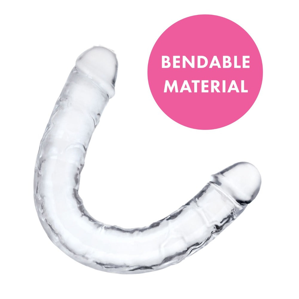 Me You Us Clear Ultra Dual-Ended 15 Inch Dildo