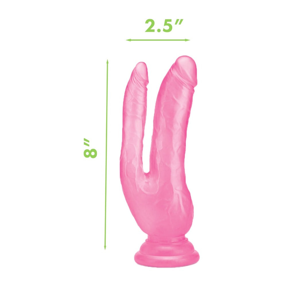 Me You Us Pink Dual-Shaft 8 Inch Ultra Cock Double Dildo