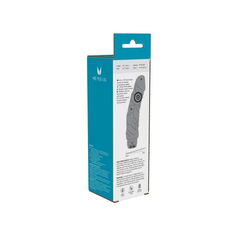 Me You Us Black 7.5 Inch Realistic Vibrator Multi-Speed