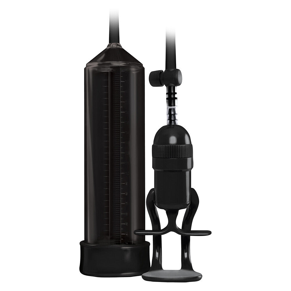 Renegade Black Bolero Penis Pump with Measuring Ruler