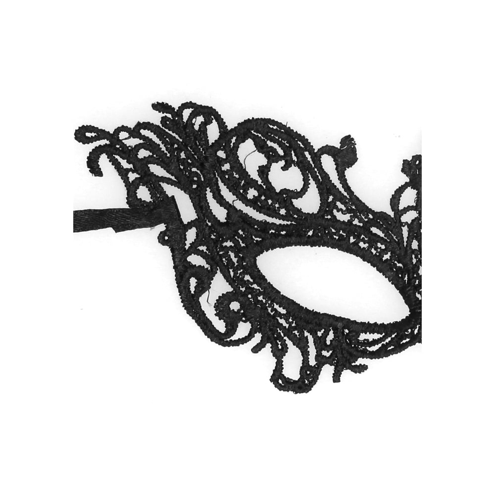 OUCH! Black Lace Masquerade Mask Adjustable Fit