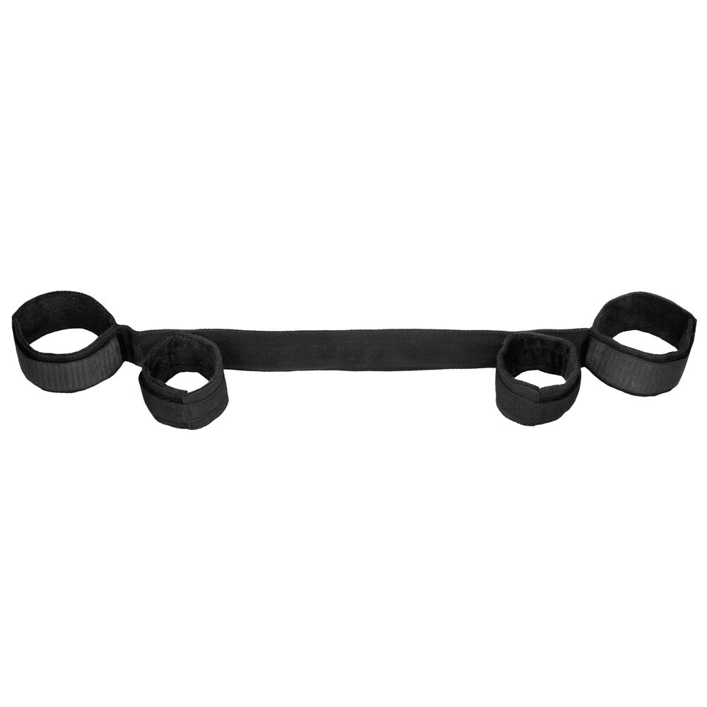 Ouch Black Spreader Bar with Adjustable Cuffs for BDSM Play