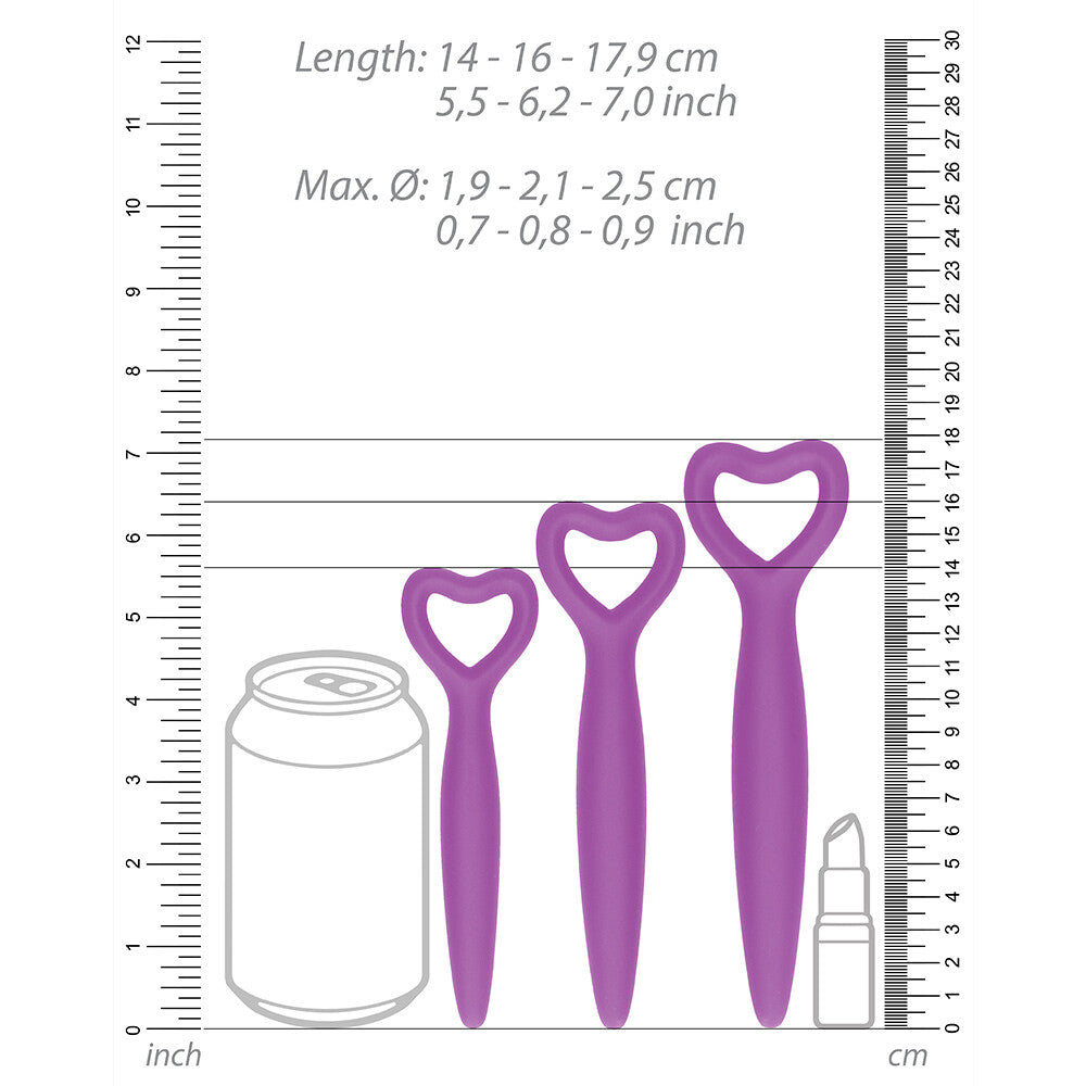 Ouch Purple Silicone Vaginal Dilator Set with Bullet