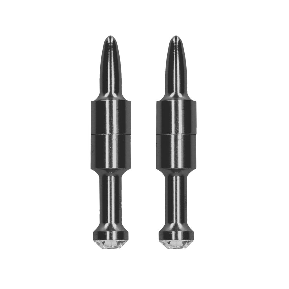 Ouch Grey Magnetic Nipple Clamps with Diamond Pin