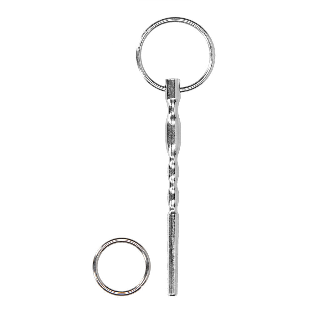 Ouch Silver Stainless Steel Pug with Ring