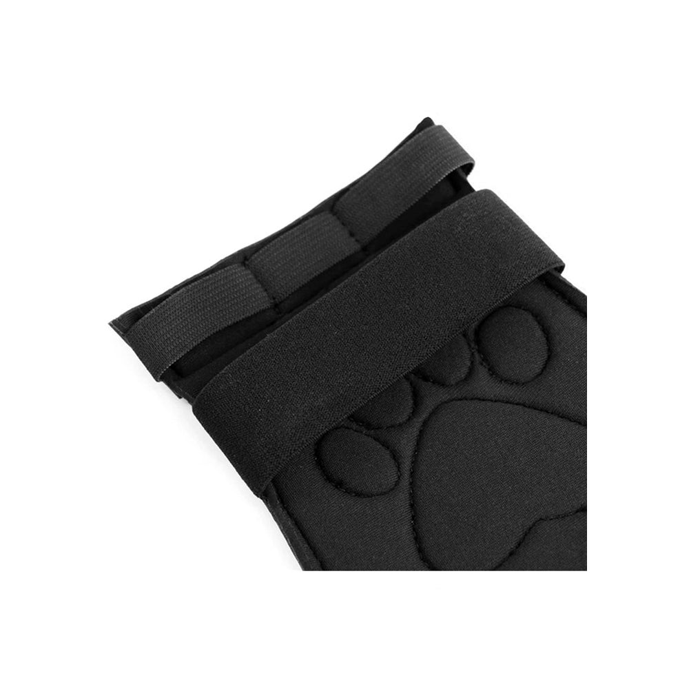 PawPlay Black Neoprene Puppy Paw Gloves for Role-Playing