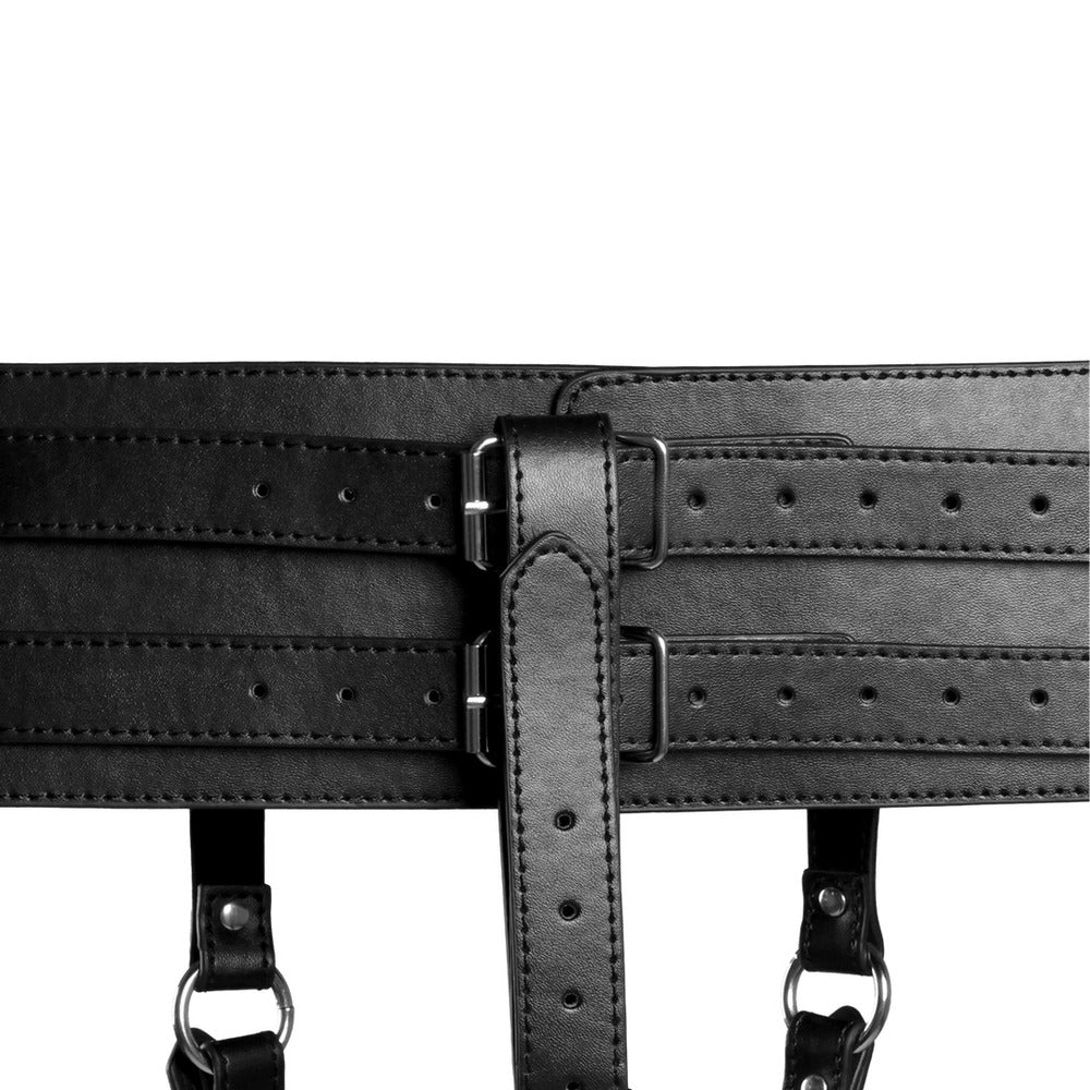 Ouch Black Adjustable Restraint Belt with Vibrator Holder