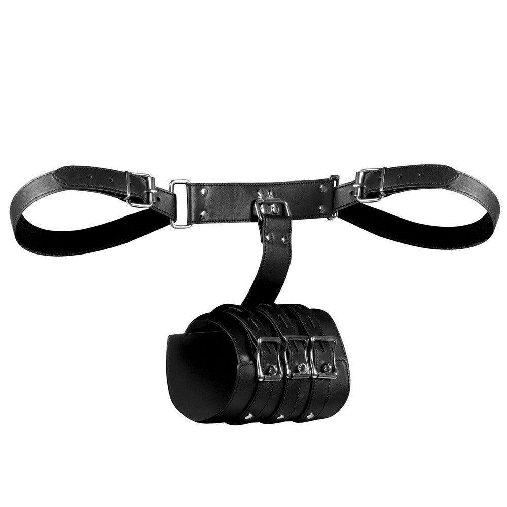 Premium Bondage Black Complete Arm Restraints Harness