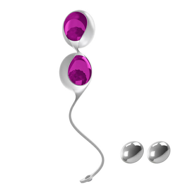 Ovo L1 White and Light Violet Silicone Love Balls