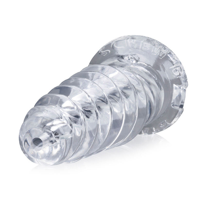 OxBalls Blue Corkscrew Jackoff Toy with Spiral Ribbing