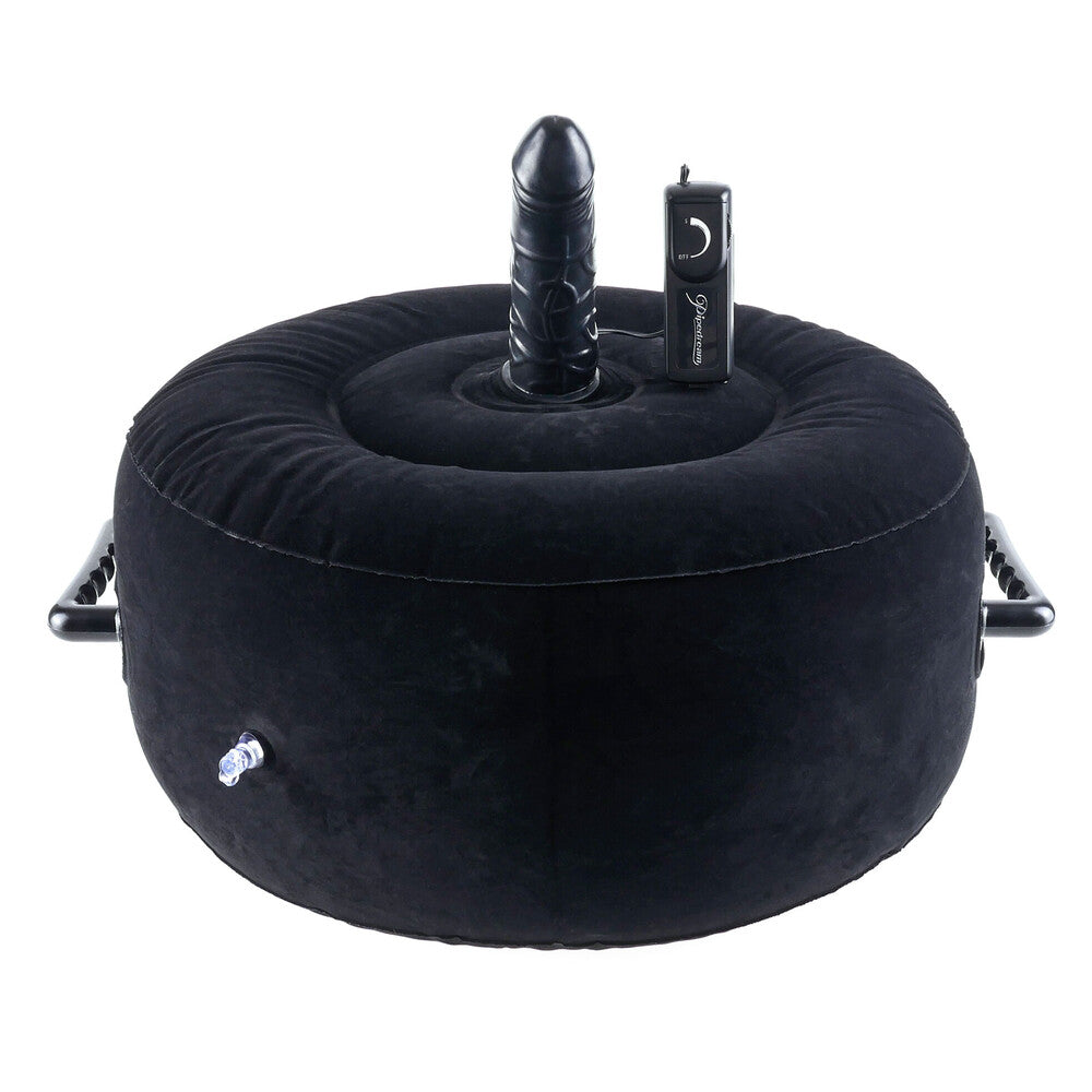 Fetish Fantasy Black Inflatable Hot Seat with Multi-Speed Dong