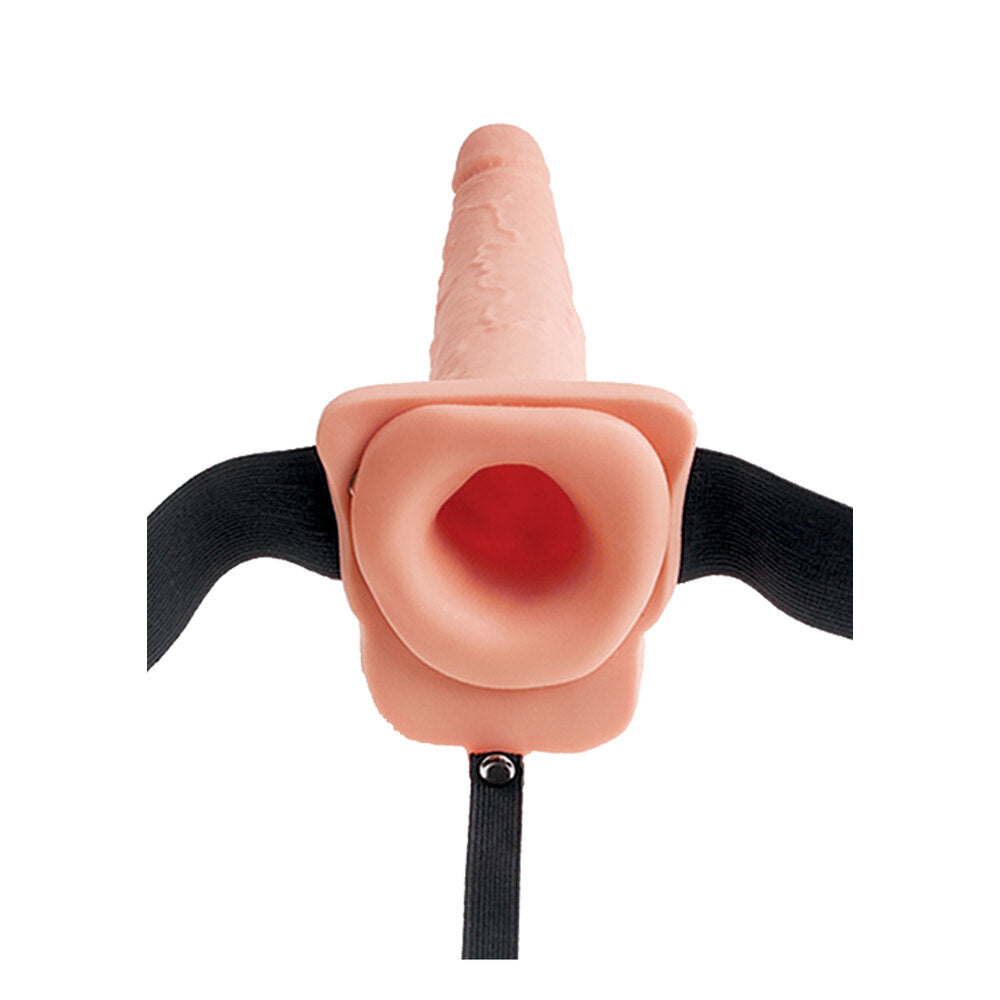 Fetish Fantasy Black Hollow Squirting Strapon 7.5 Inch