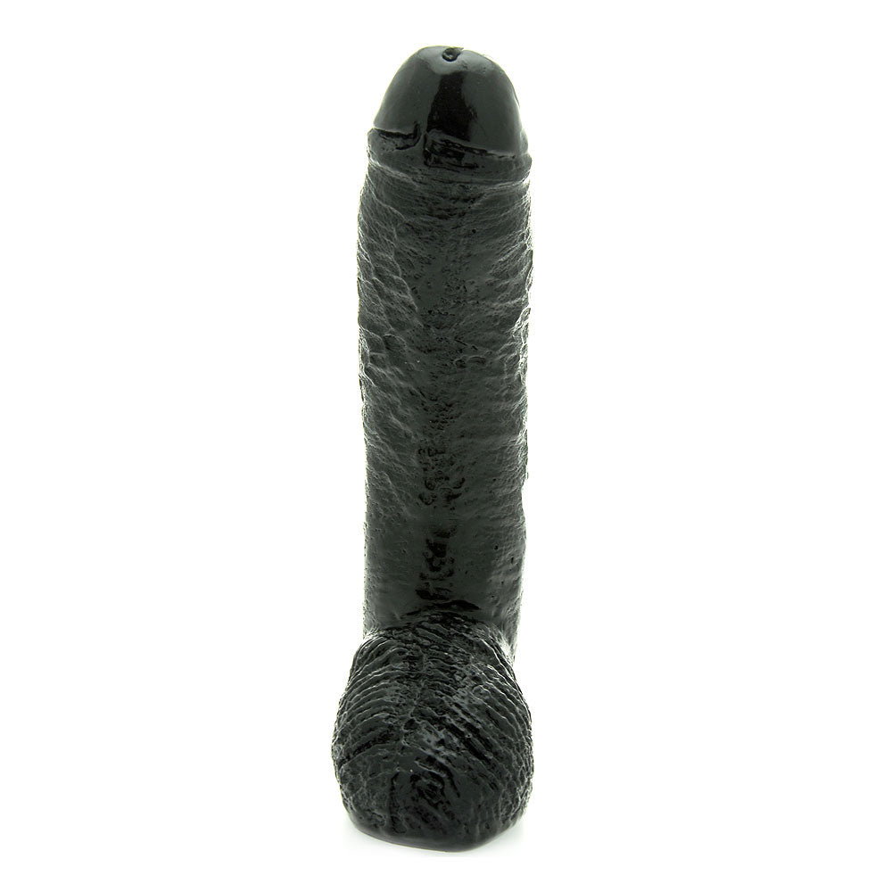 Basix Black 10 Inch Fat Boy Silicone Dildo