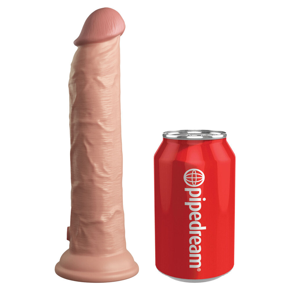 King Cock Elite Flesh Pink 9 Inch Vibrating Dildo with Remote