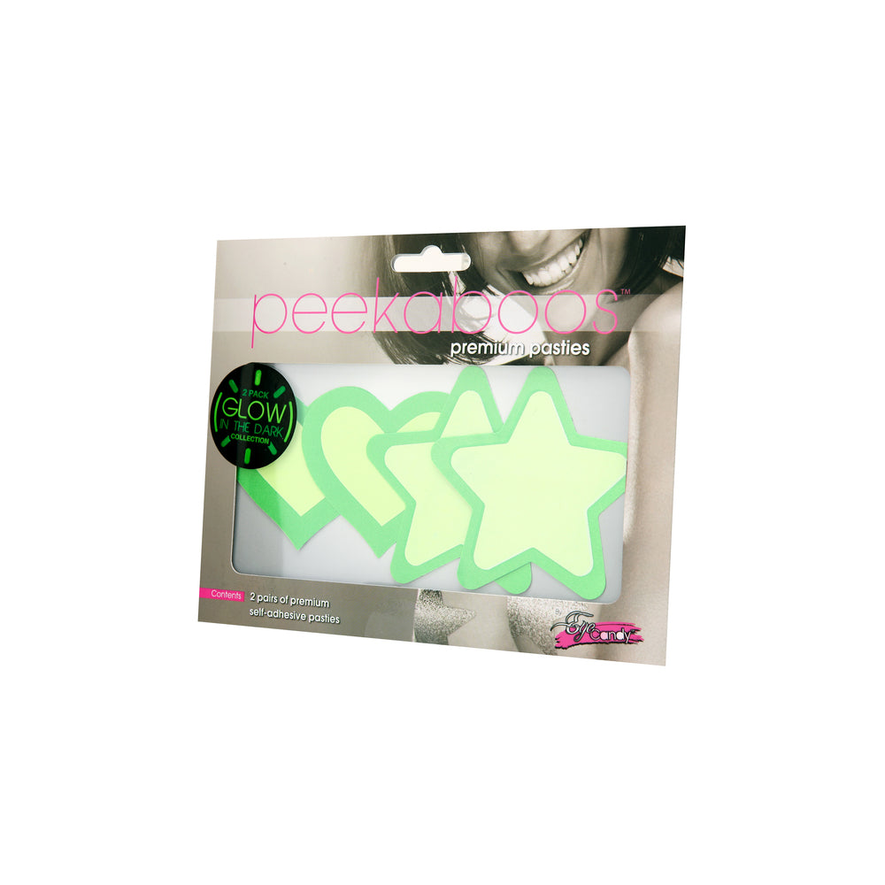 Peekaboo Pasties Glow In the Dark Hearts and Stars Accessories