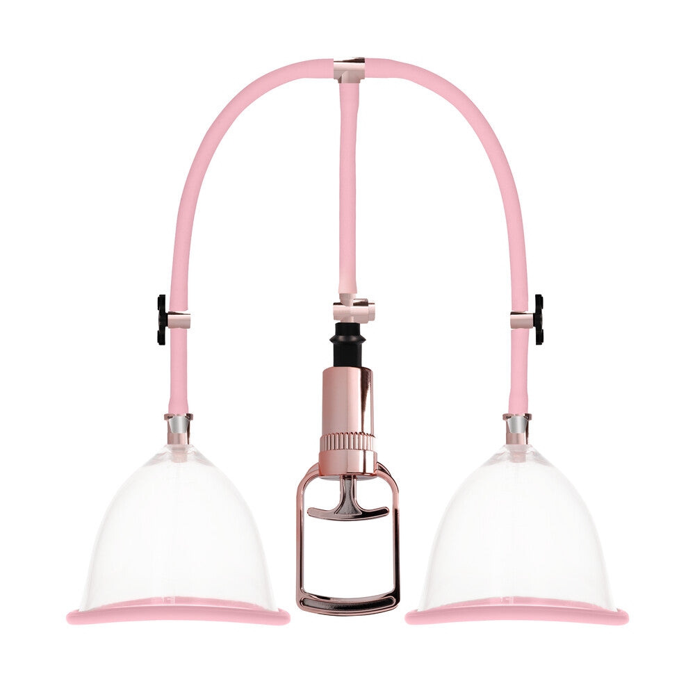 Pumped Medium Rose Gold Breast Pump Set with Silicone Seal