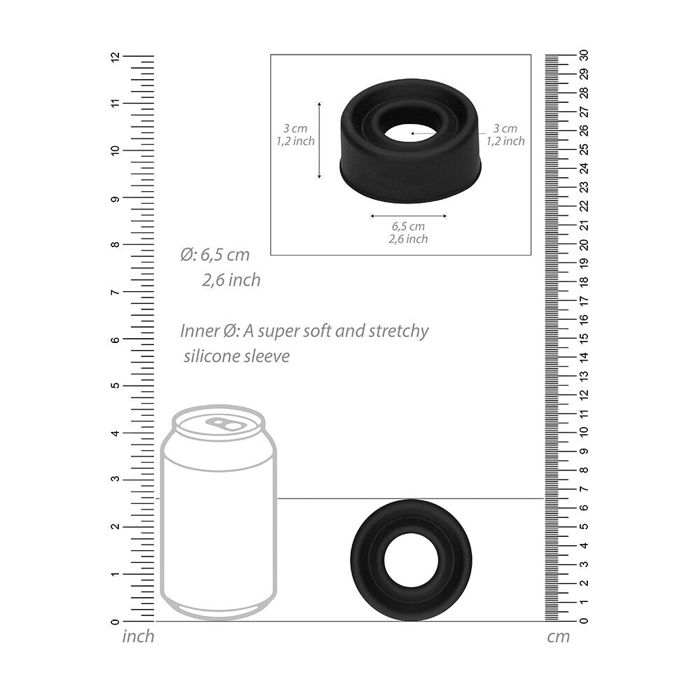 Pumped Black Silicone Pump Sleeve for Enhanced Vacuum Experience