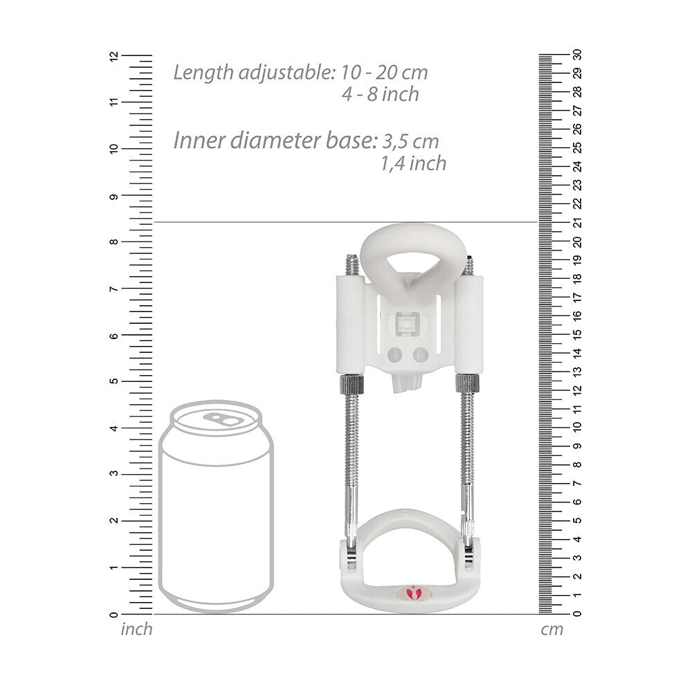 Pumped Clear Adjustable Penis Extender with Steel Rods