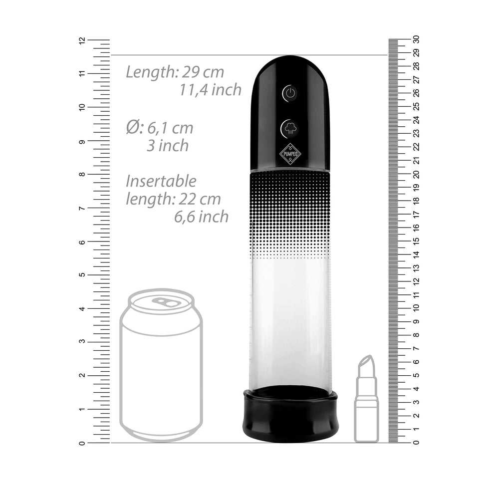 Pumped Black Silicone Penis Pump for Enhanced Erection Strength