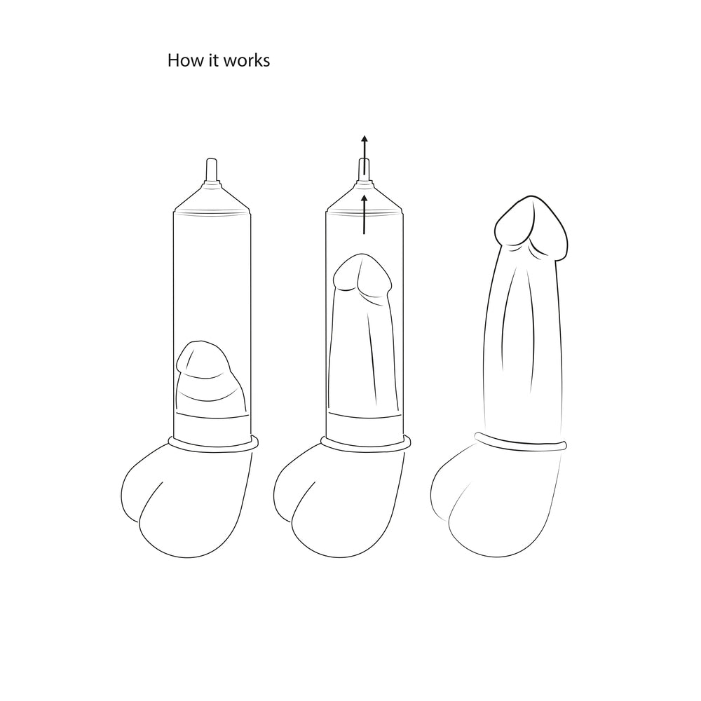 Pumped Black Silicone Penis Pump for Enhanced Erection Strength