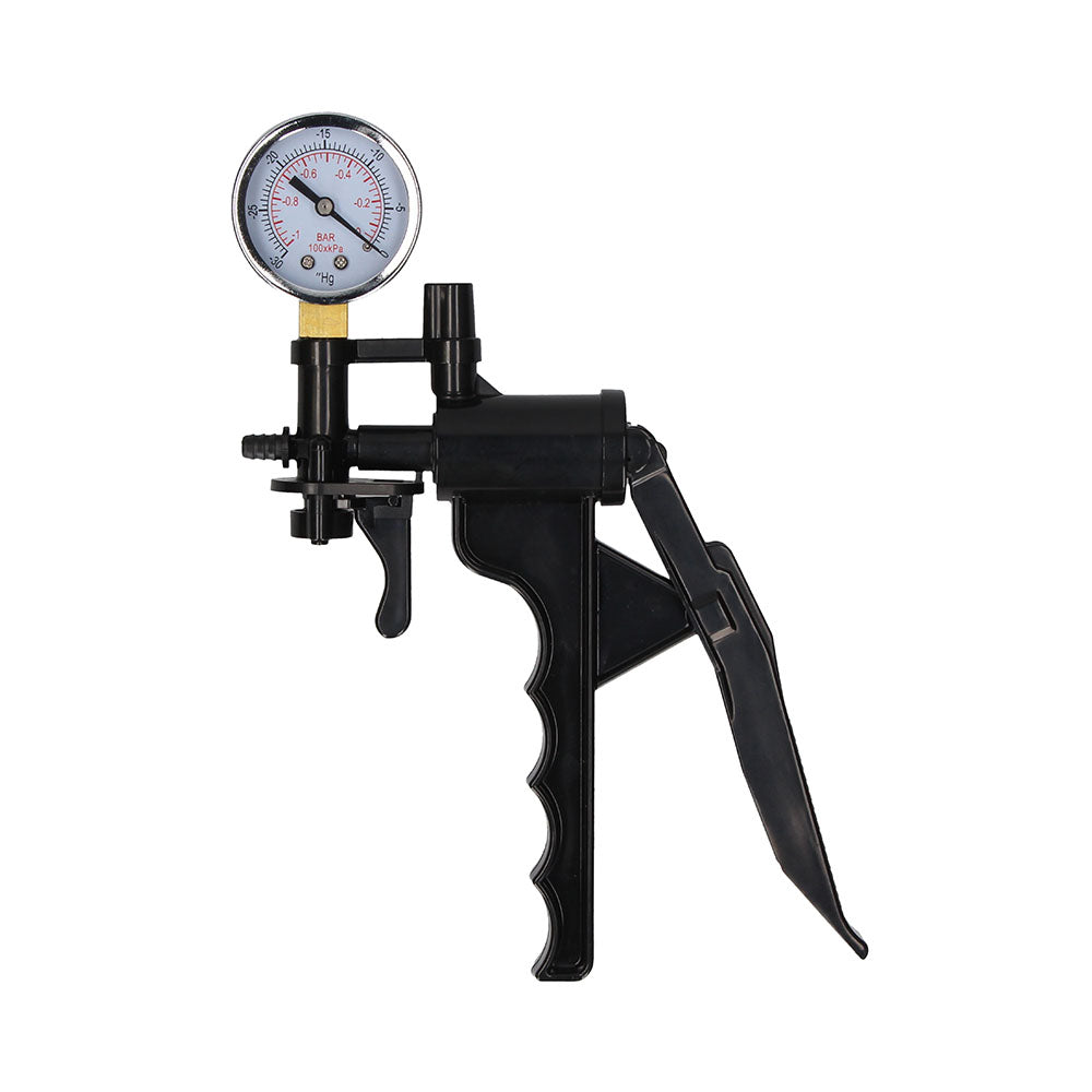 PUMPED Black Elite Beginner Vacuum Pump with PSI Gauge
