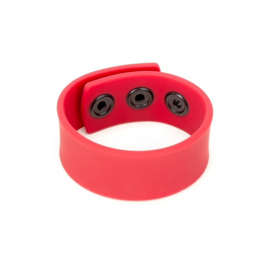 Prowler RED Red Silicone Cock Strap Adjustable 25mm Width
