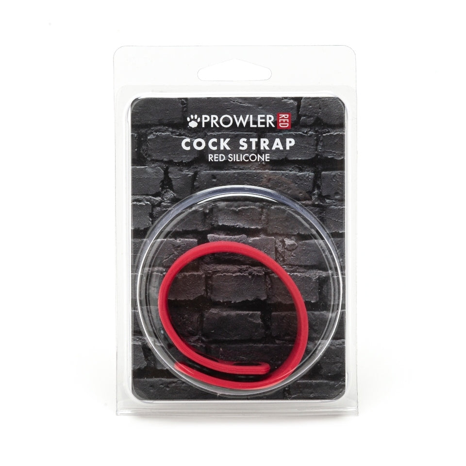Prowler RED Red Silicone Cock Strap Adjustable 25mm Width