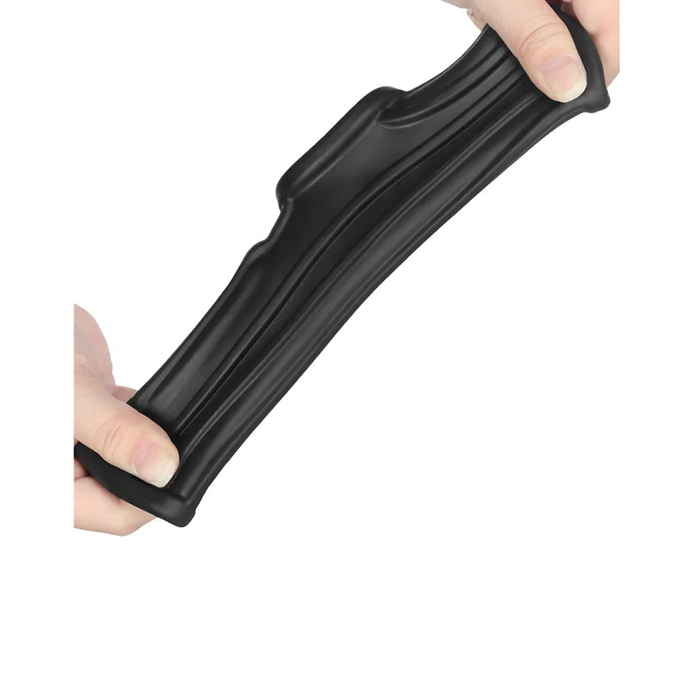 Lovetoy Black Ridge Vibrating Penis Scrotum Sleeve