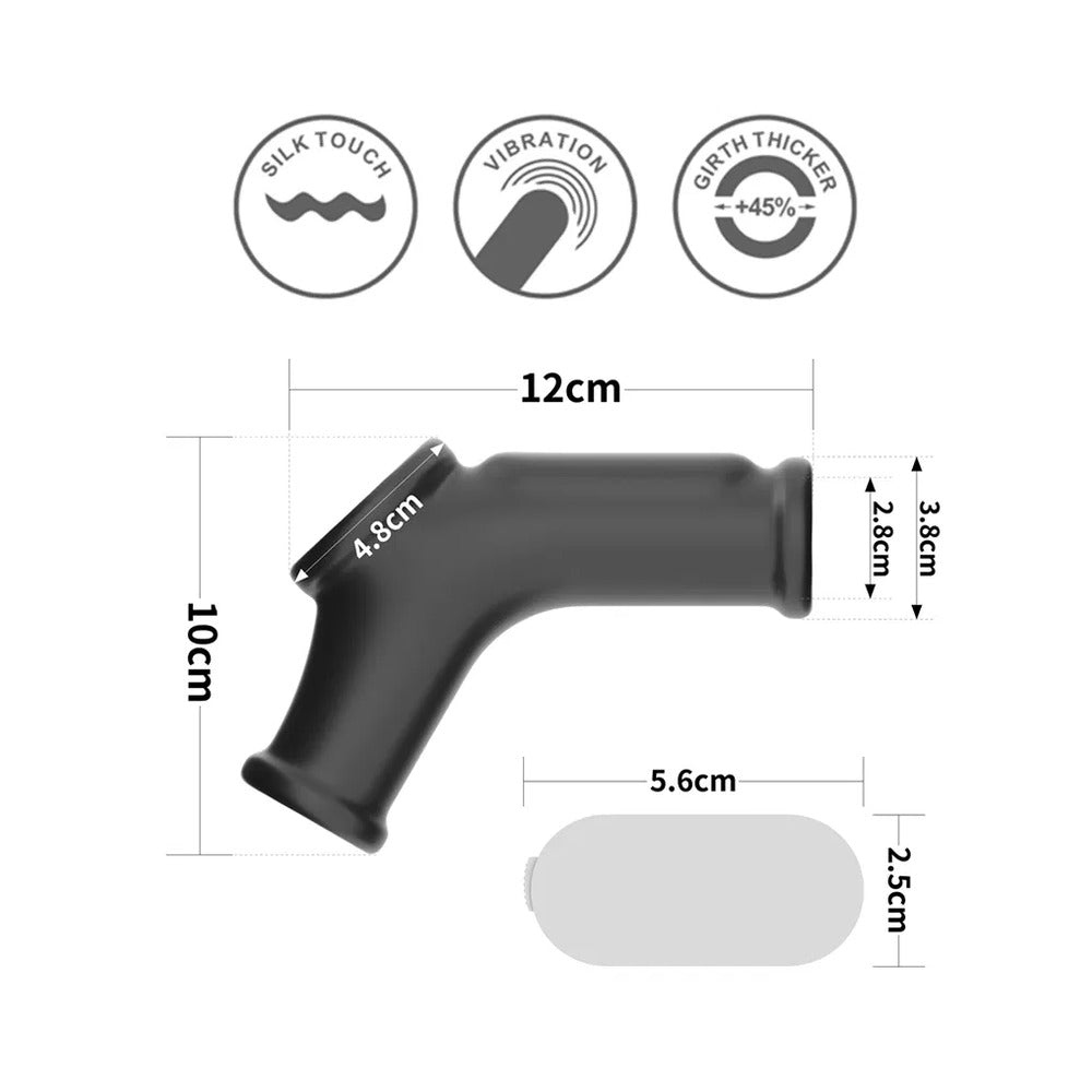 Lovetoy Black Vibrating Penis and Scrotum Sleeve