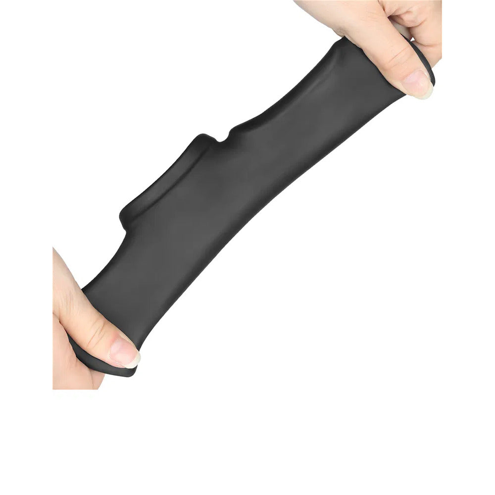 Lovetoy Black Vibrating Penis and Scrotum Sleeve