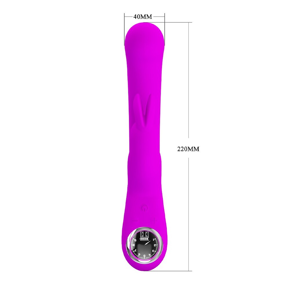 Pretty Love Purple LED G-Spot Rabbit Vibrator with LCD Display