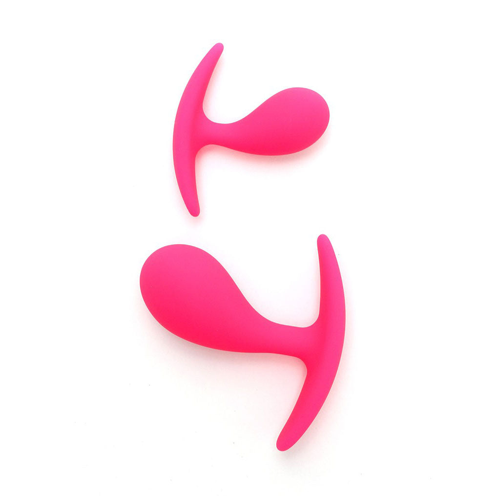 Copenhagen Pink Silicone Duo Anal Plug Set