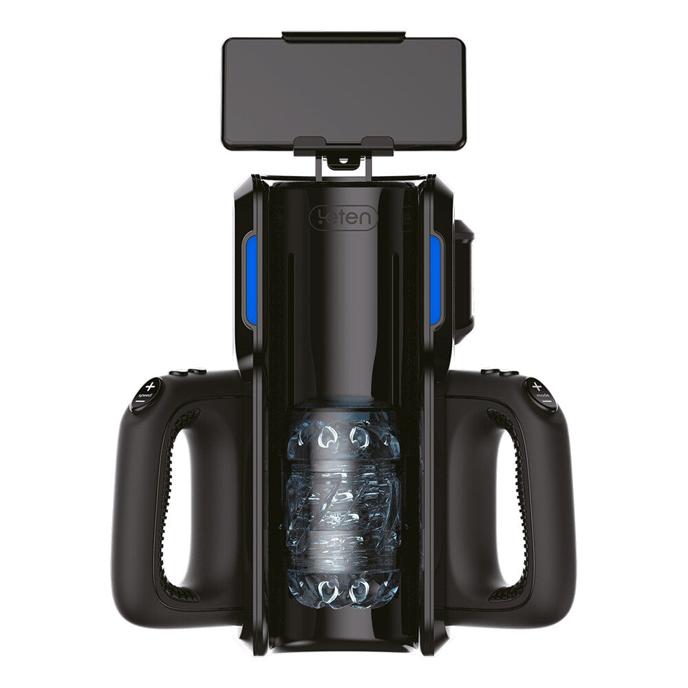 Leten Black Super Thrusting Masturbator with Phone Mount