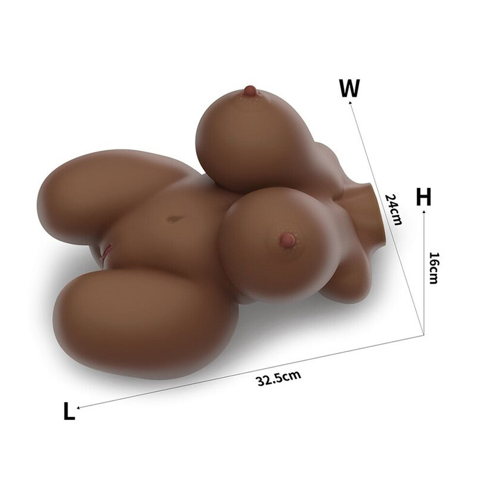 LoveToy Flesh Brown Realistic Masturbator with Vagina Tunnel