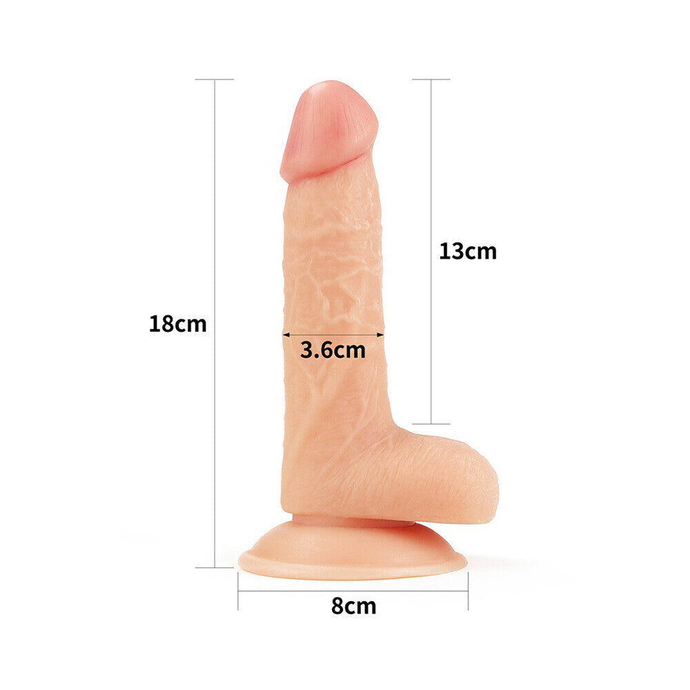 Lovetoy Realistic Skin Tone 7 Inch Dude Dildo with Suction Cup