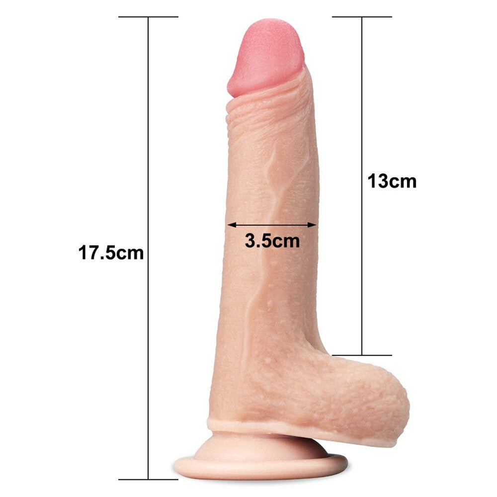 Lovetoy Sliding Skin Dildo 7 Inch Realistic Skin Tone