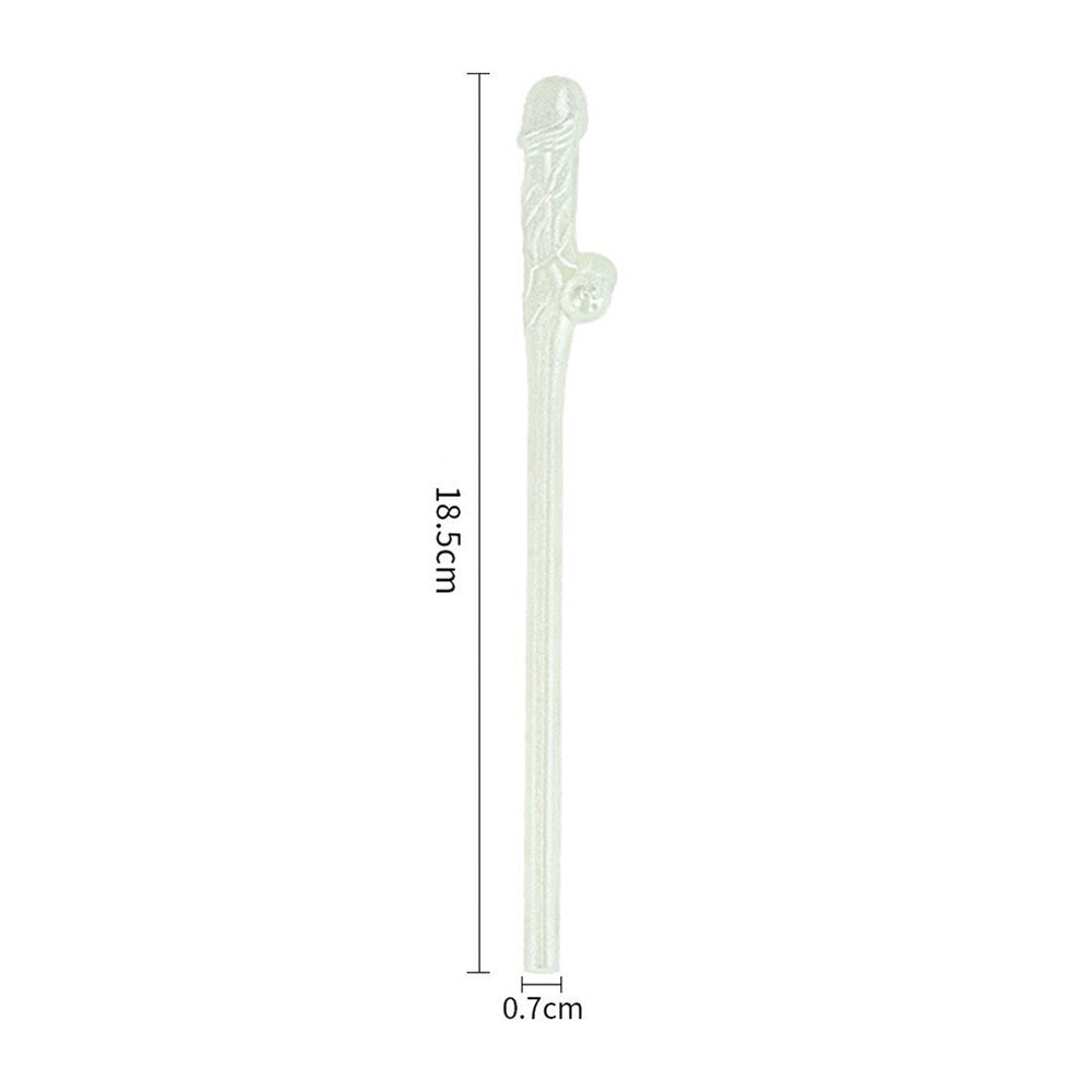 Lovetoy Glow in the Dark Willy Straws Pack of 9
